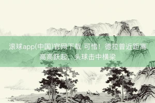 滚球app(中国)官网下载 可惜！德拉普近距离高高跃起，头球击中横梁
