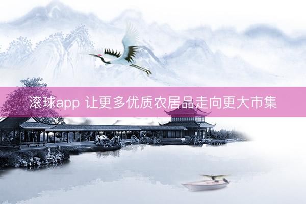 滚球app 让更多优质农居品走向更大市集
