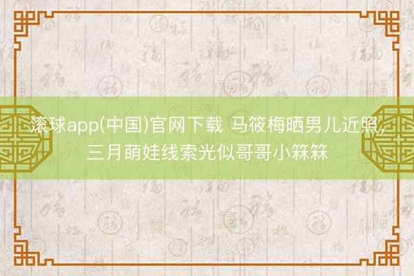 滚球app(中国)官网下载 马筱梅晒男儿近照,三月萌娃线索光似哥哥小箖箖