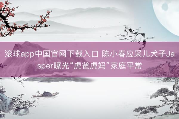 滚球app中国官网下载入口 陈小春应采儿犬子Jasper曝光“虎爸虎妈”家庭平常