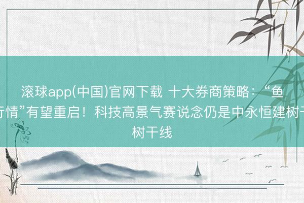 滚球app(中国)官网下载 十大券商策略：“鱼尾行情”有望重启！科技高景气赛说念仍是中永恒建树干线